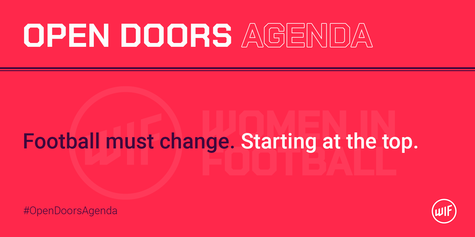 Women in Football re-iterate call for industry change